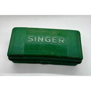 Vintage Singer Empty Case Buttonholer Green Plastic Replacement Box